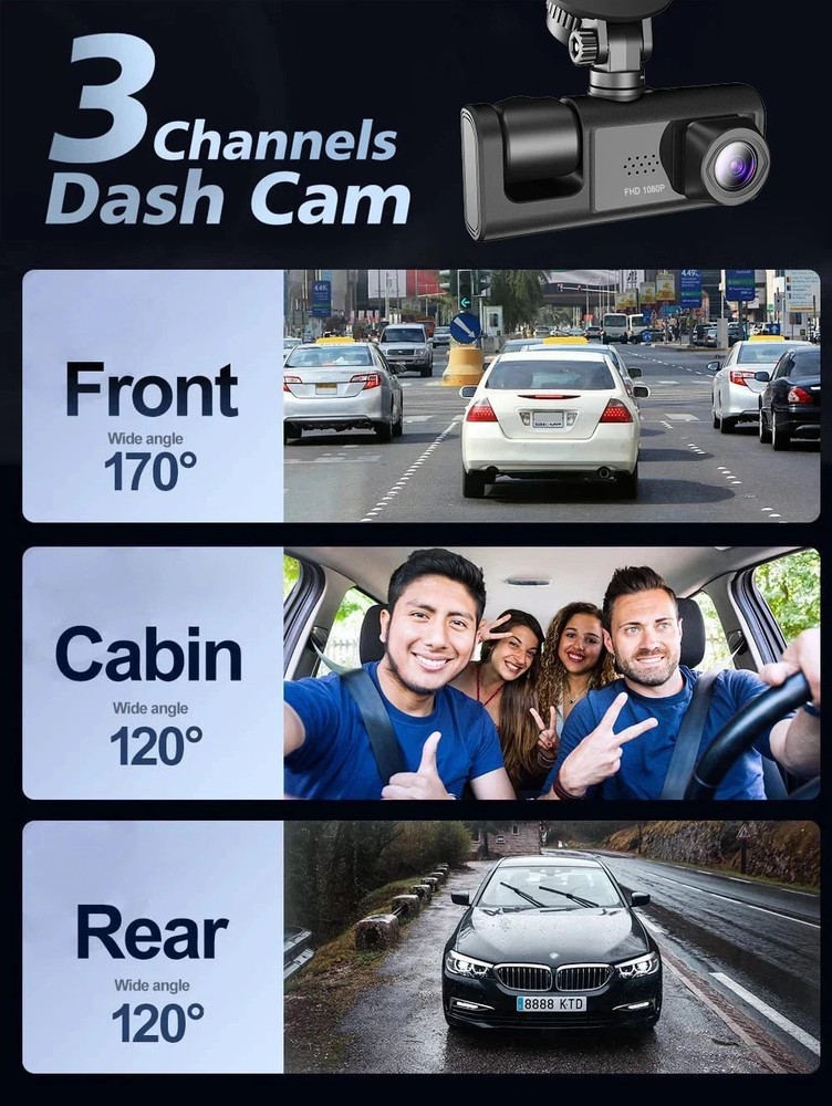 TOGUARD CE41A Front Inside Dual Dash Camera