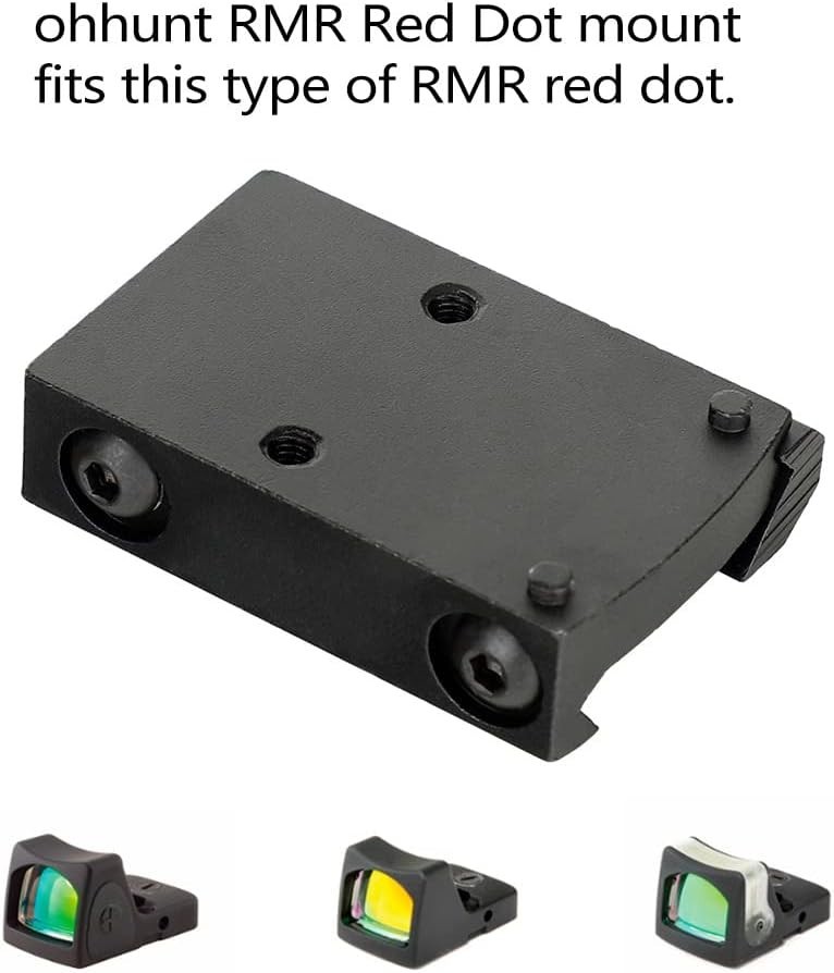 Ruggedized Miniature Red Dot Reflex Low Picatinny Mount for RMR and SRO