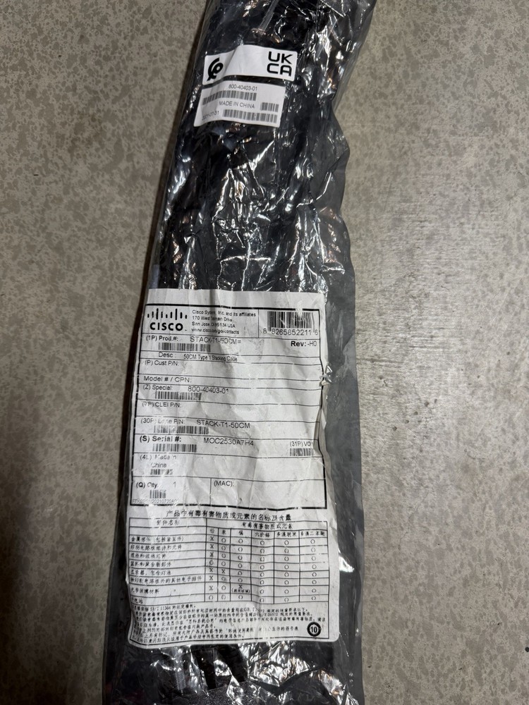New Cisco STACK-T1-50CM Stackwise Stacking Cable