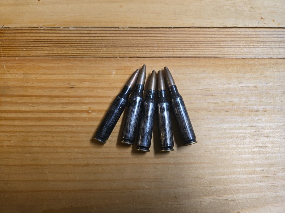 7mm-08 Brass Pretend Rounds 5pcs #2
