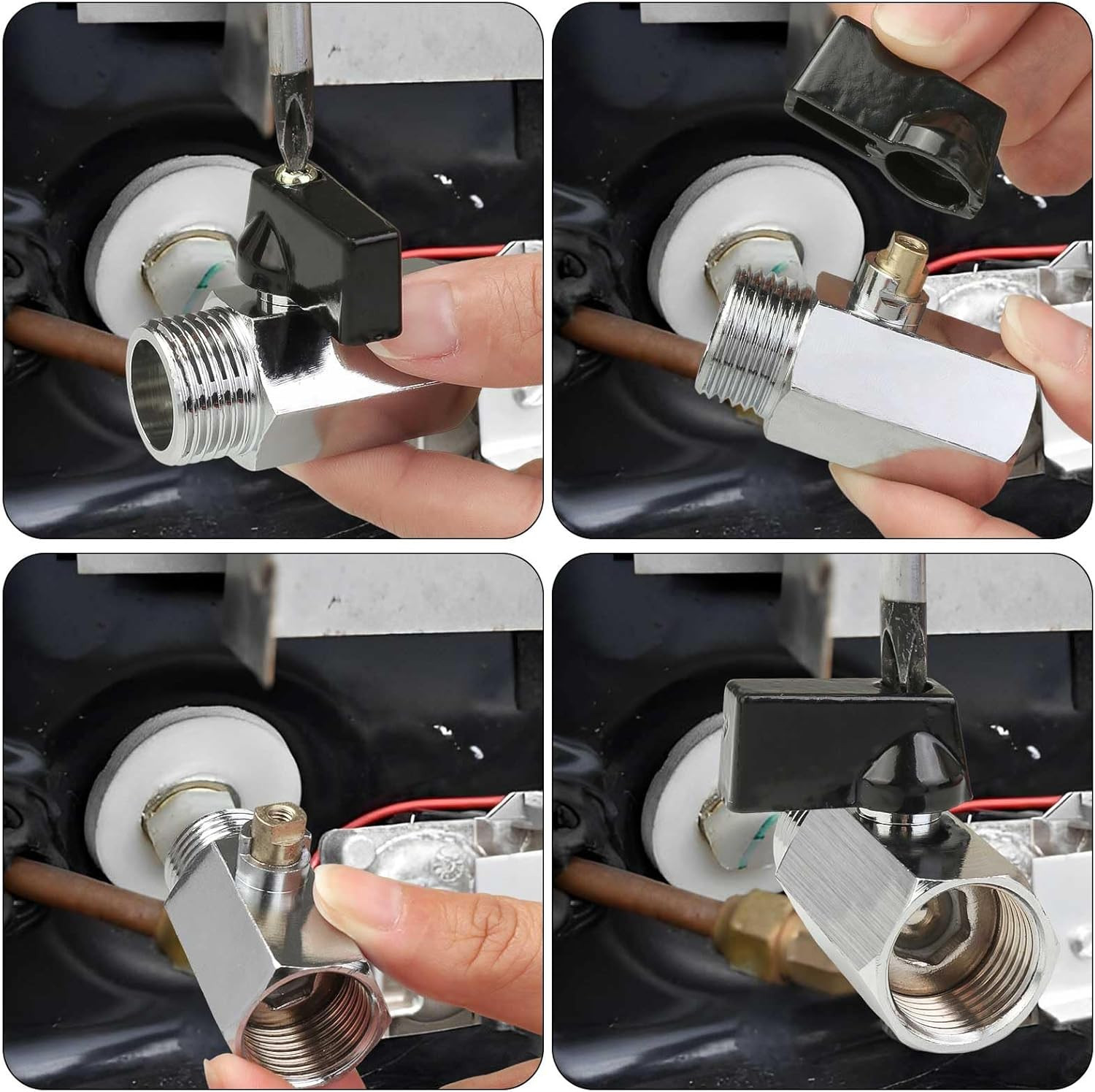 1/2" RV Hot Water Drain Valve - Water Heaters Mini Drain Plug with Tape Brass Re