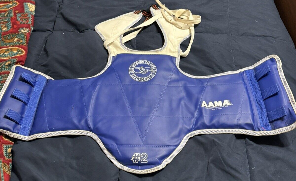 Lee's Champion Tae Kwon Do Academy Chest Protector - Size 2 - Reversible AAMA