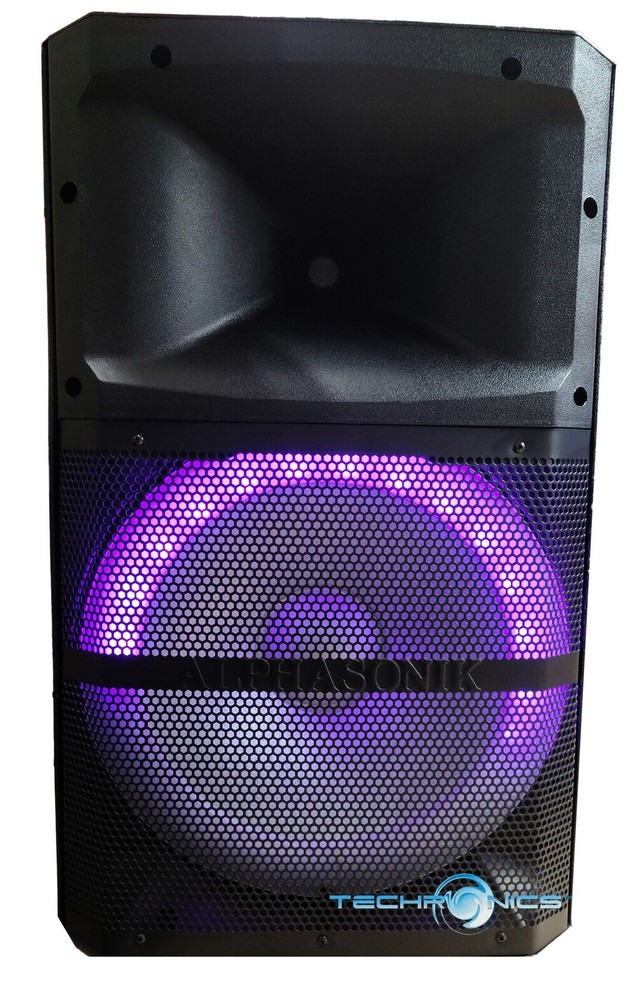 ALPHASONIK 15" 1200W 8 OHM DJ SYSTEM BLUETOOTH USB SD AUX ANDROID IPHONE VENUM15