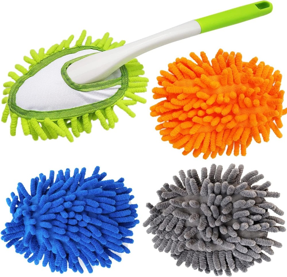 13 Inch Microfiber Feather Duster, pcs Washable Duster Head, Car Duster,