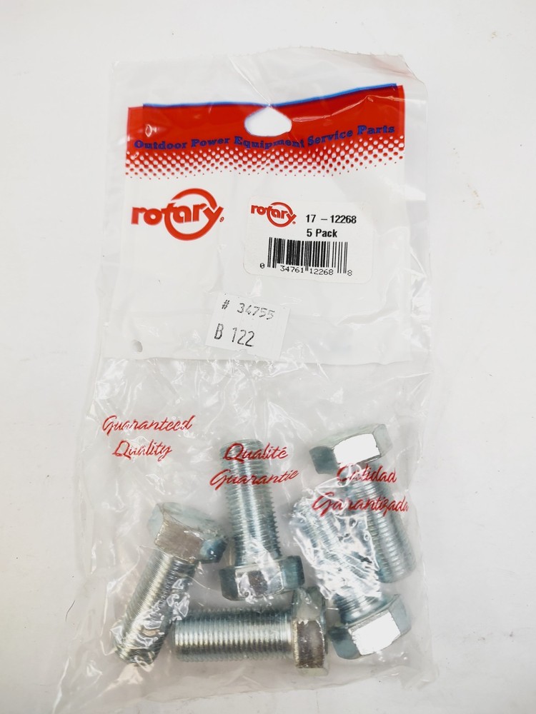 Rotary 17-12268 12268 Blade Bar Bolt 5pcs