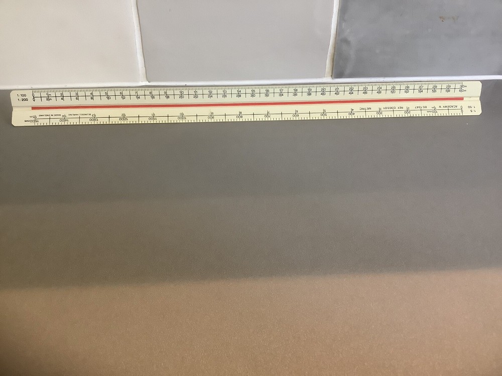 Vintage Blundell Harling Triangular Architects / Engineers Metric Scale Rule