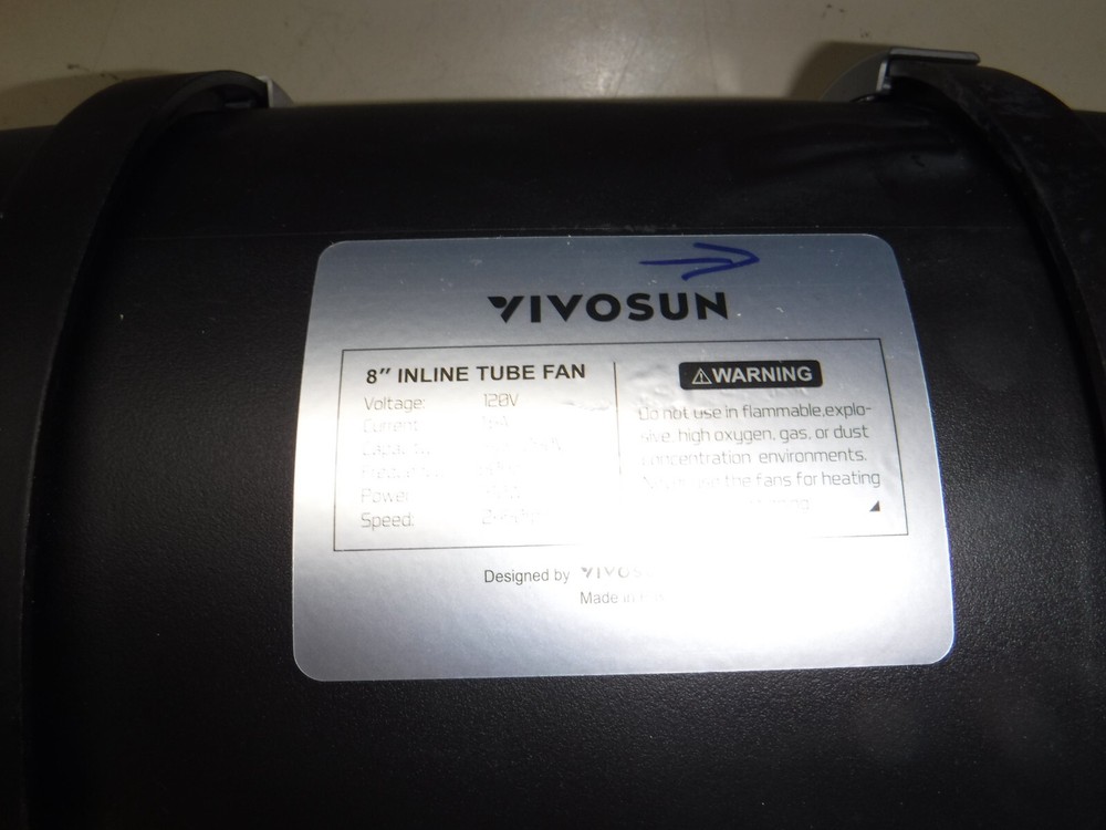 VIVOSUN 8" 720 CFM Inline Duct Ventilation Fan w Variable Speed Controller