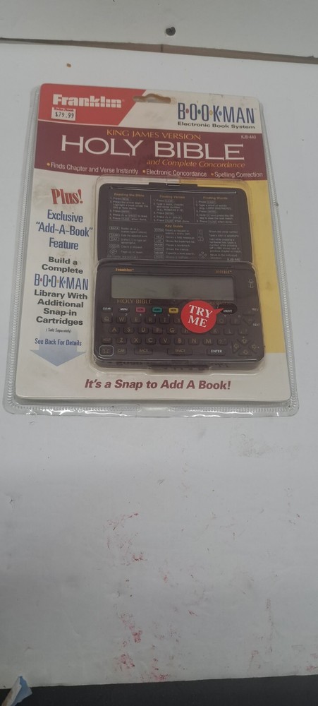 Franklin Holy Bible - Electronic Version (KJB-440) DEAD BATTERY