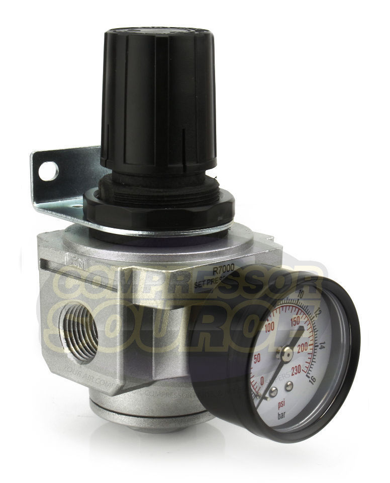 1/2" Air Compressor Pressure Regulator w/ Gauge Inline Industrial Quality