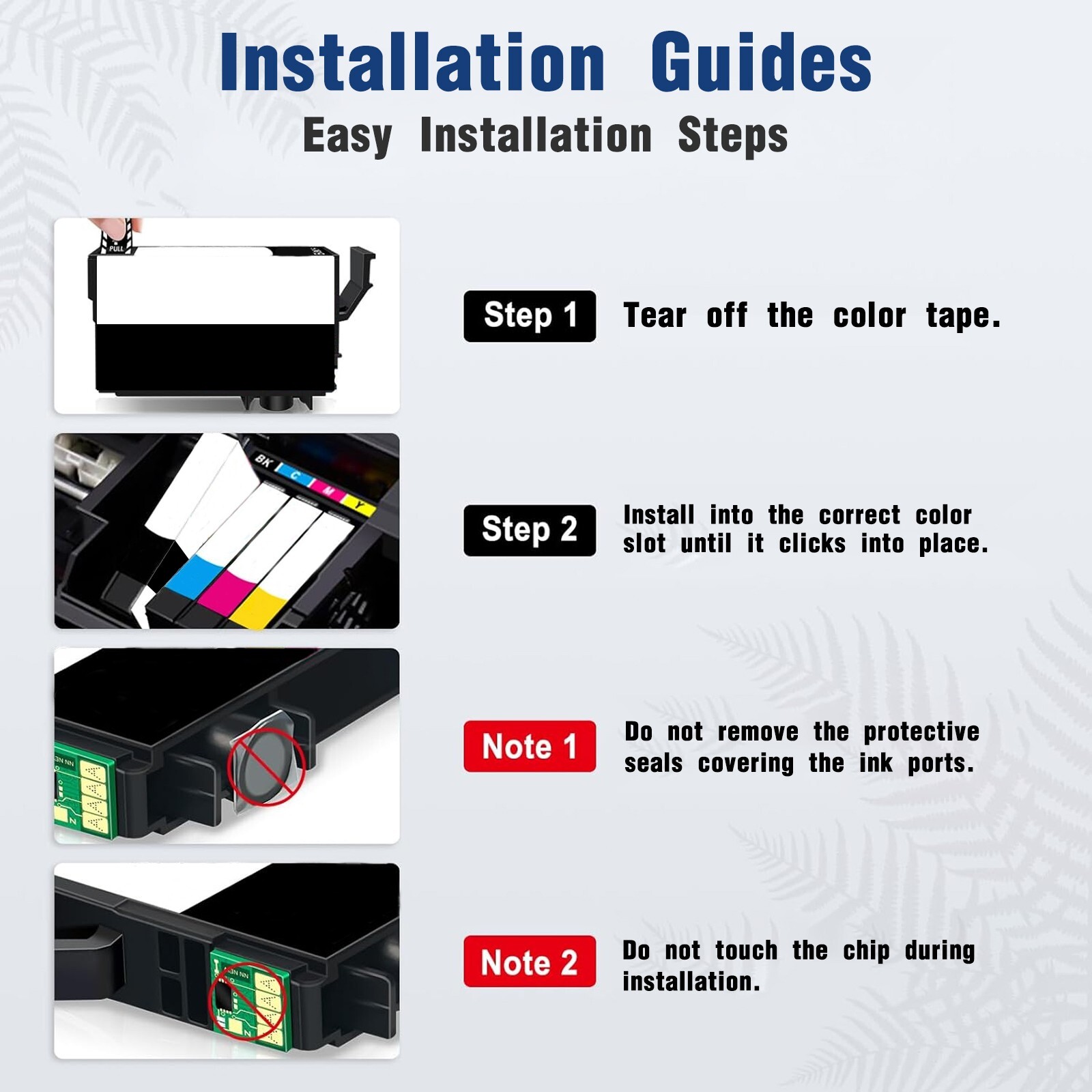 Compatible 212XL Ink Cartridges for Epson WF-2850 WF-2830 Printers (4-Pack)