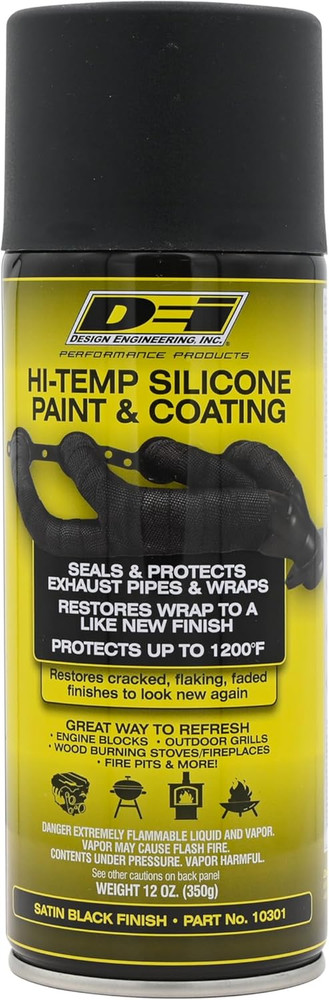 010301 High-Temperature Silicone Coating Spray - Black, 1 CAN