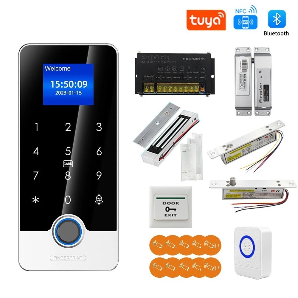 Fingerprint RFID Biometric Access Control Kit Smart Door Lock Bluetooth Opener