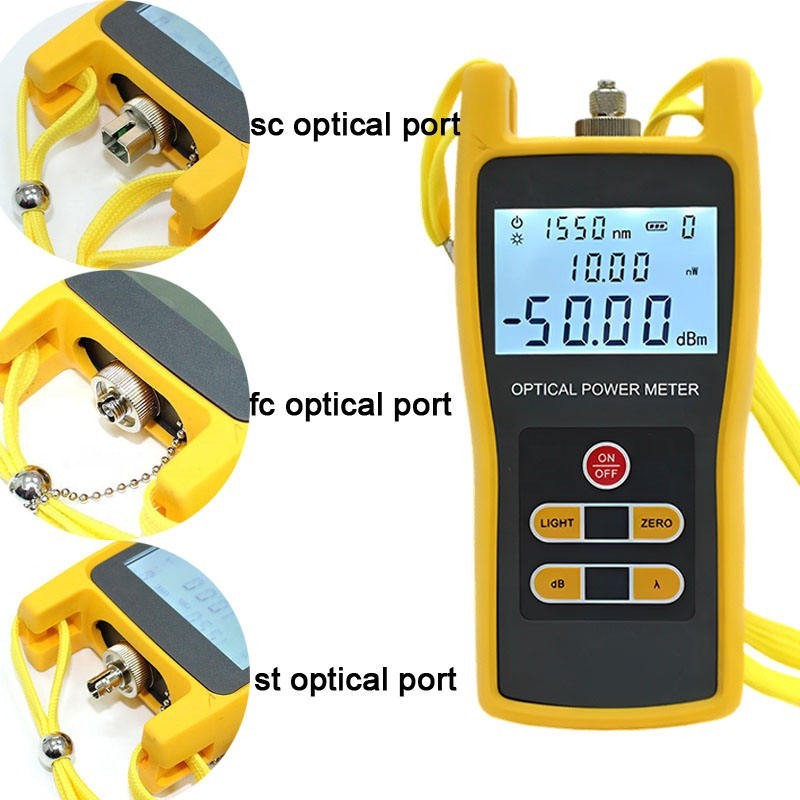 Fiber Optic Tester Tool SM MM Handhold Optic Power Meter Optical Light Source