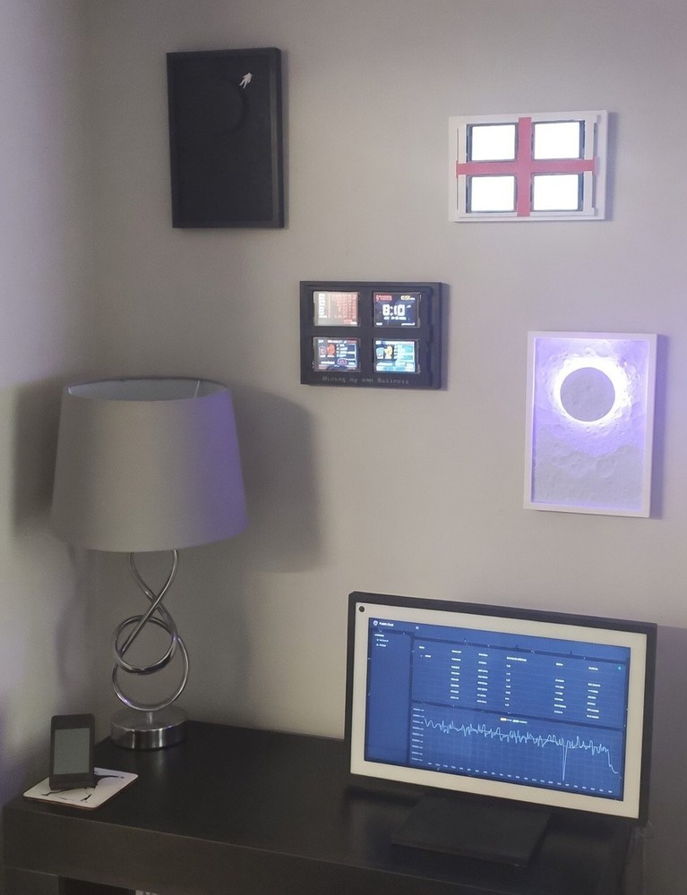 NM Nerd Miner Crypto Mining Rig - 4 x 1060 kh/s Wall Mountable - Mining Rig