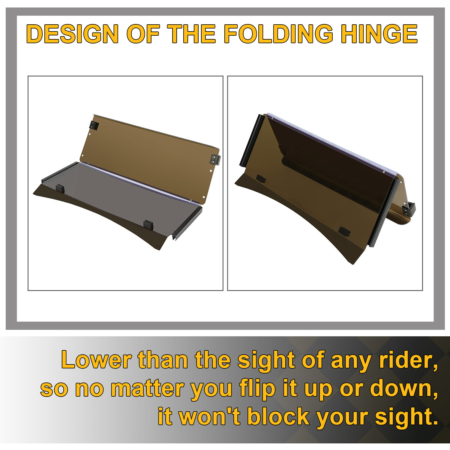 For 2014 + EZGO TXT Golf Cart Fold Down Folding Tinted Windshield W/ Hardware