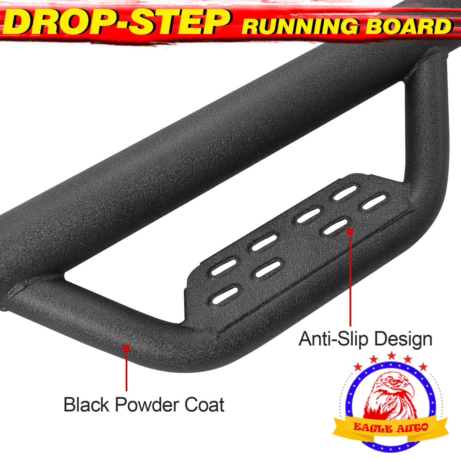 NERF BARS RUNNING BOARDS SIDE STEPS FOR 07-18 JEEP WRANGLER JK 4 DOOR DROP BOC