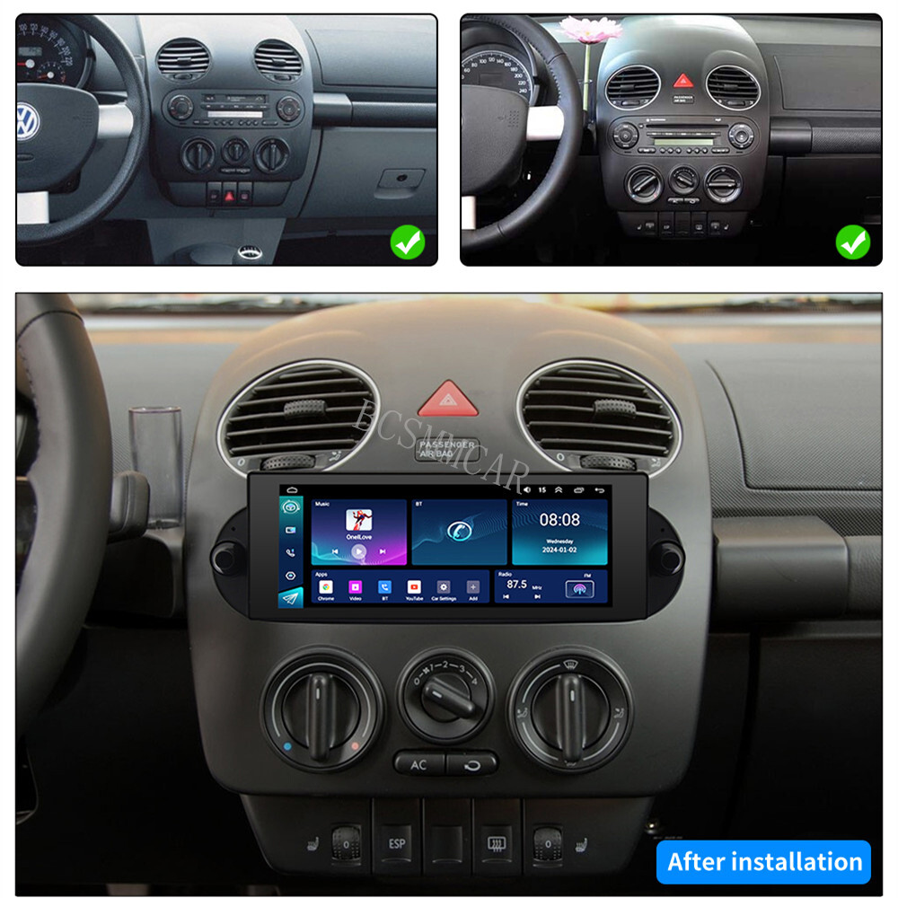 6.8 in Android 13 Car Radio Fit for Volkswagen Beetle 2006-2010 Player GPS Navi