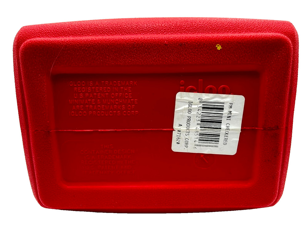 Igloo Black and White Checkered Red Cooler Side Button