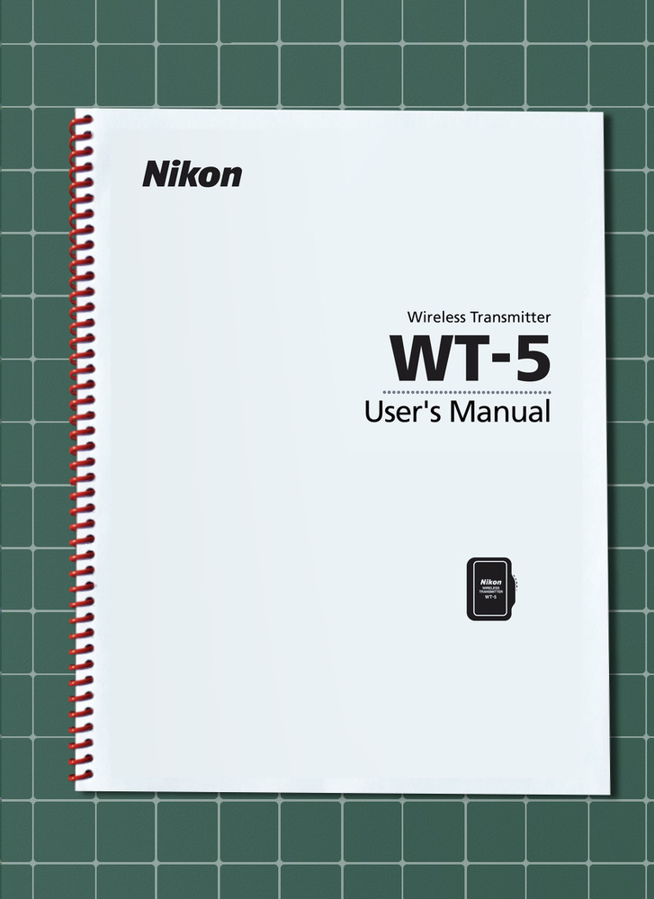 Nikon WT-5 — User Manual Owners Guide Reference — 62 Pages — USA Made