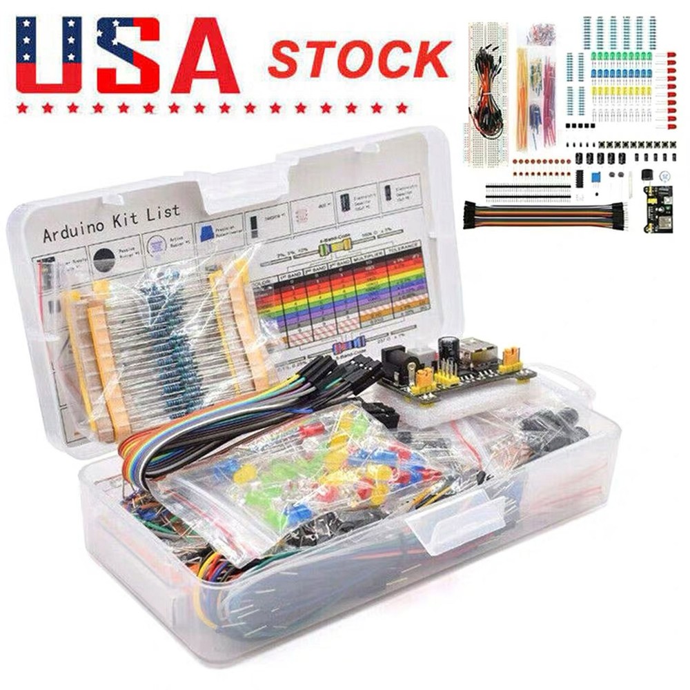 Electronics Component Basic Kit with 830 tie-points Breadboard Resist for UNO R3