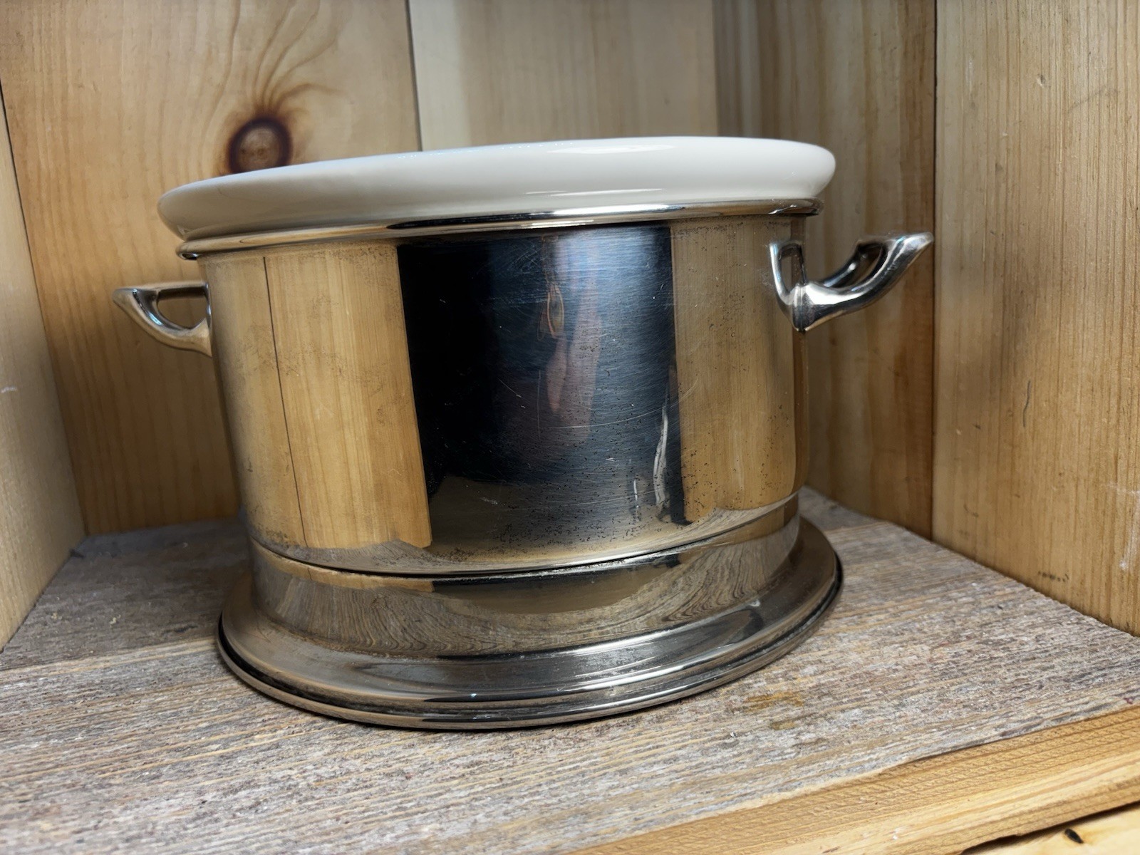 RARE FIND-NEIMAN MARCUS Silver Plated Electric Hot Plate Bowl