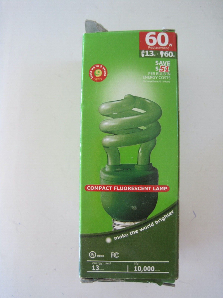 Green Floodlight Christmas Lightbulb NIB