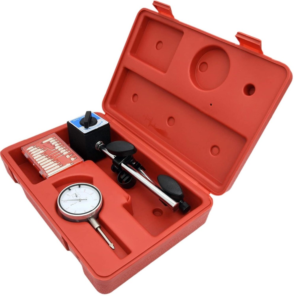 Dial Indicator Precision Measuring Gauge Kit With Magnetic Base And Points Set