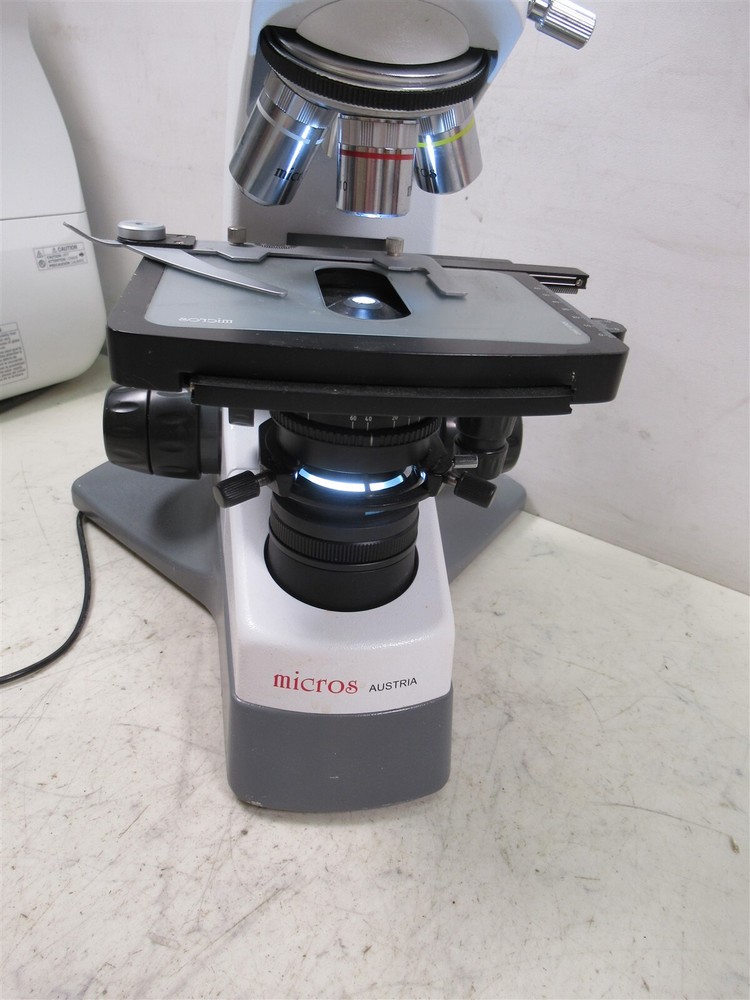 Micros Austria Binocular Microscope 4 Objectives & Eyepieces MCX100LED Daffodil
