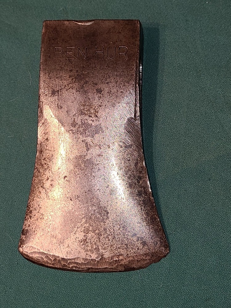 Vintage Ben Hur Embossed Hatchet Ax Axe Head Only