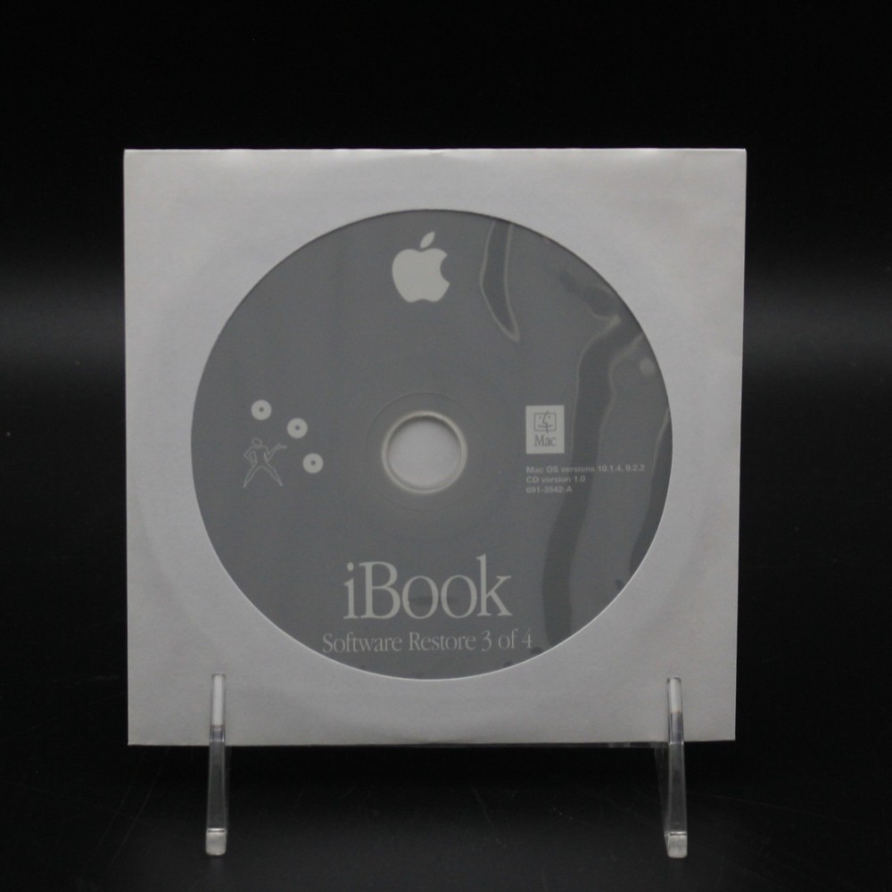iBook Mac OS 9 & X 10.1.4 Install 2002 Disc 1, 2 ,3, 4 Plus Software