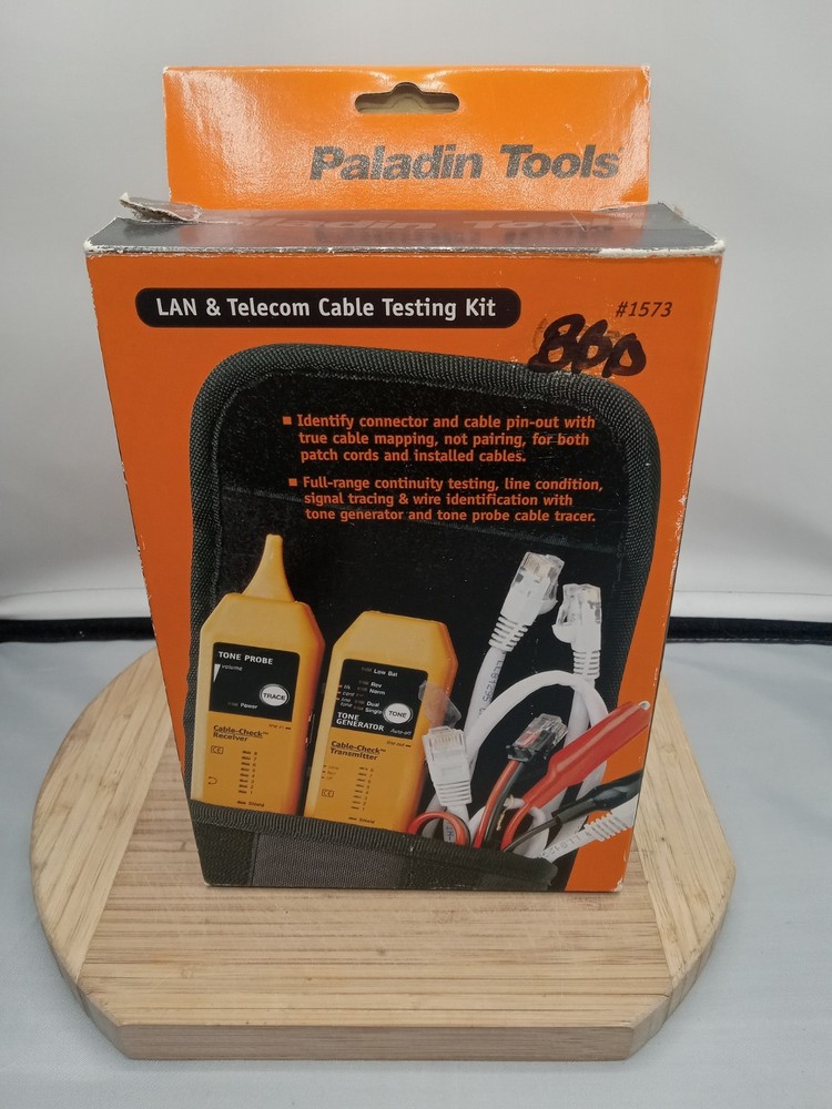 Paladin Tools 1573 Tone & Probe Plus Cable Check - LAN & Telecom Cable Test Kit