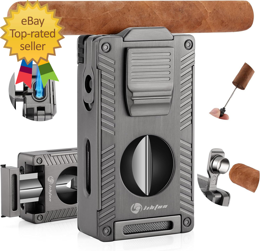 Cigar Torch Lighter  All In 1 Cigar Lighter Built