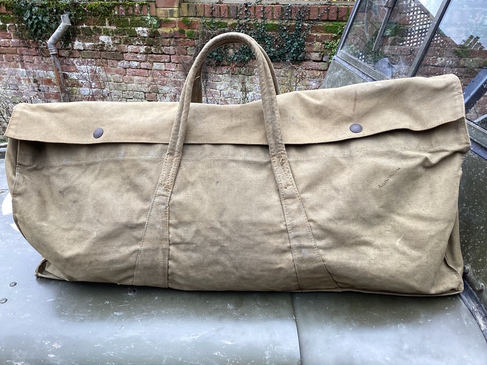 original 1943 dated british airborne ww2 or ATS canvas kit or parachute bag