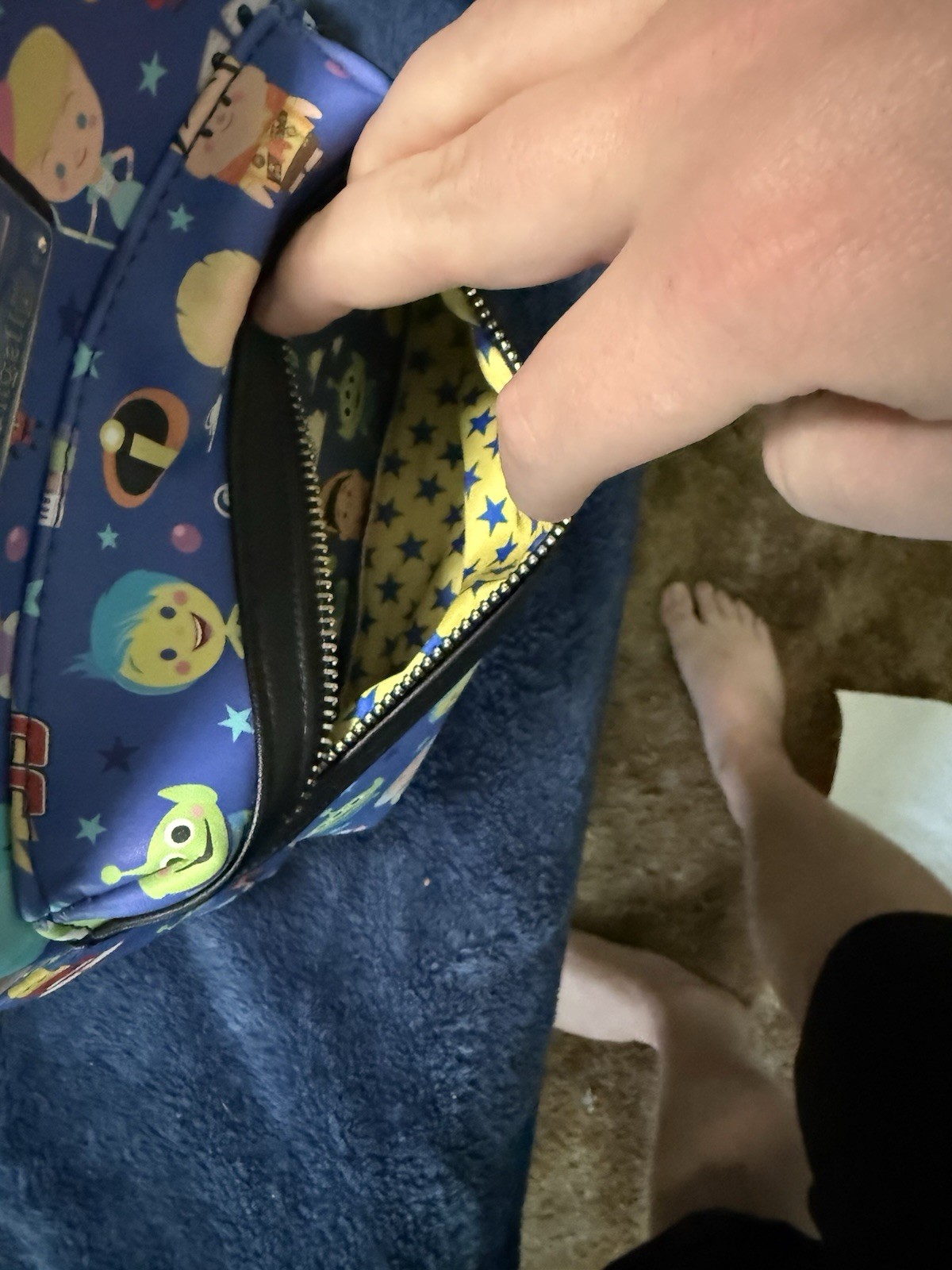 Loungefly Disney Pixar Mini Backpack Blue Toy Story Monsters Inc Incredibles