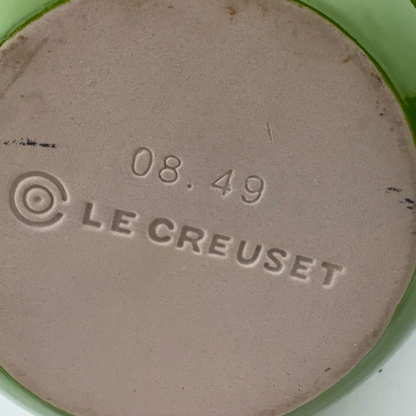 Le Creuset PALM GREEN Beverage Pitcher Jug Large 3 Quart Stoneware 08 49