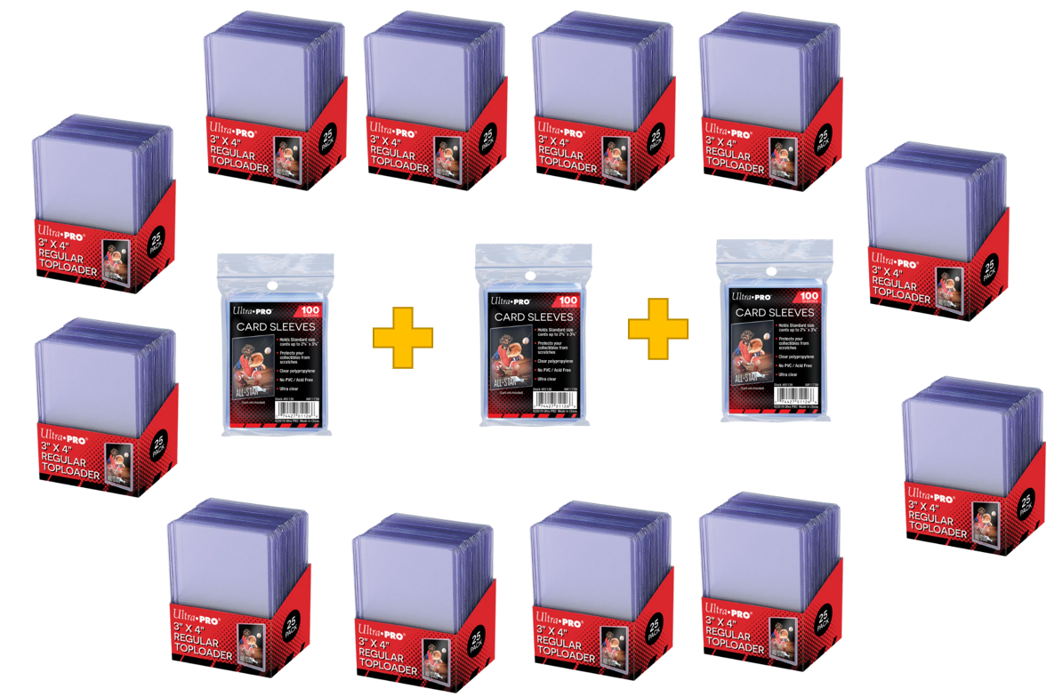 Ultra Pro 3x4 Top Loaders & Soft Sleeves - 25, 50, 100, 200, 300, 500, 1000