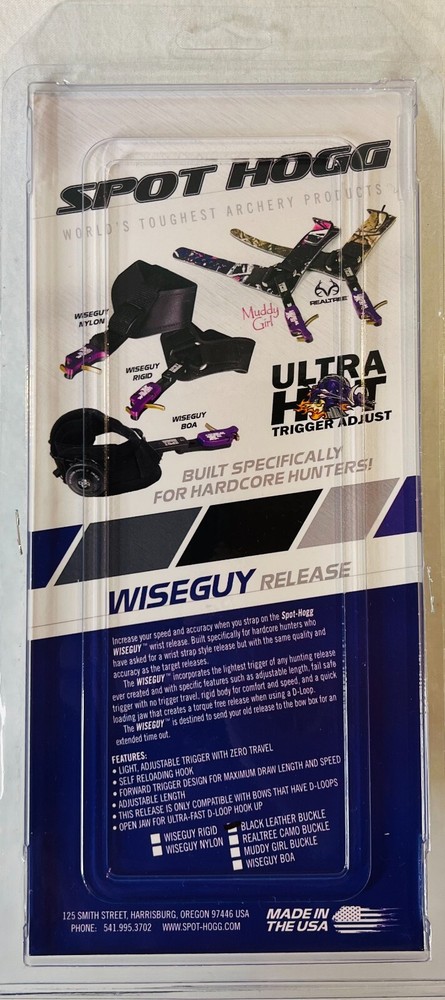 Spot Hogg Wise Guy Release Buckle Strap Black New