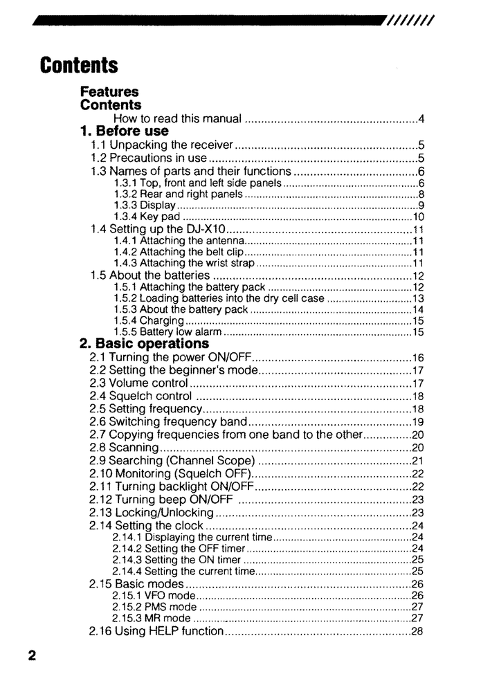 Alinco DJ-X10 Transceiver Instruction Manual 61 Pages Operating Guide