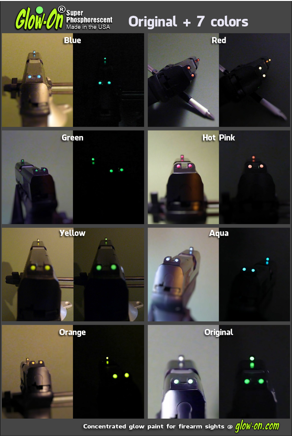 Glow-On RED Glow Paint For Gun Sights, Fishing Lures, 4.6 ml Vial, Bright