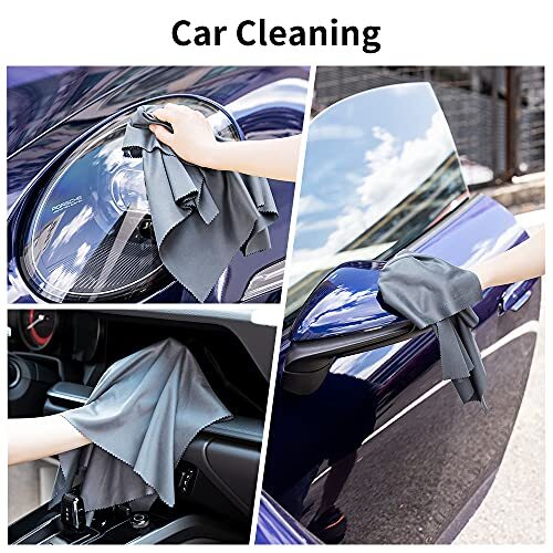 4 Pack 16''x16'' Extra Large Microfiber Cleaning Cloths Oversized Microfiber ...
