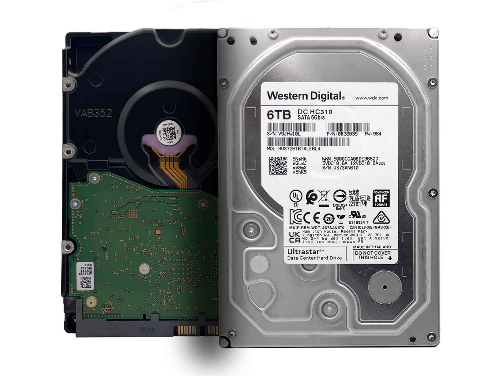 WD DC HC310 6TB 7200RPM SATA 6Gb/s 3.5in Enterprise Hard Drive -HUS726T6TALE6L4