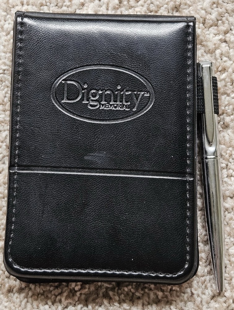 Dignity Memorial Black Notepad and Pen