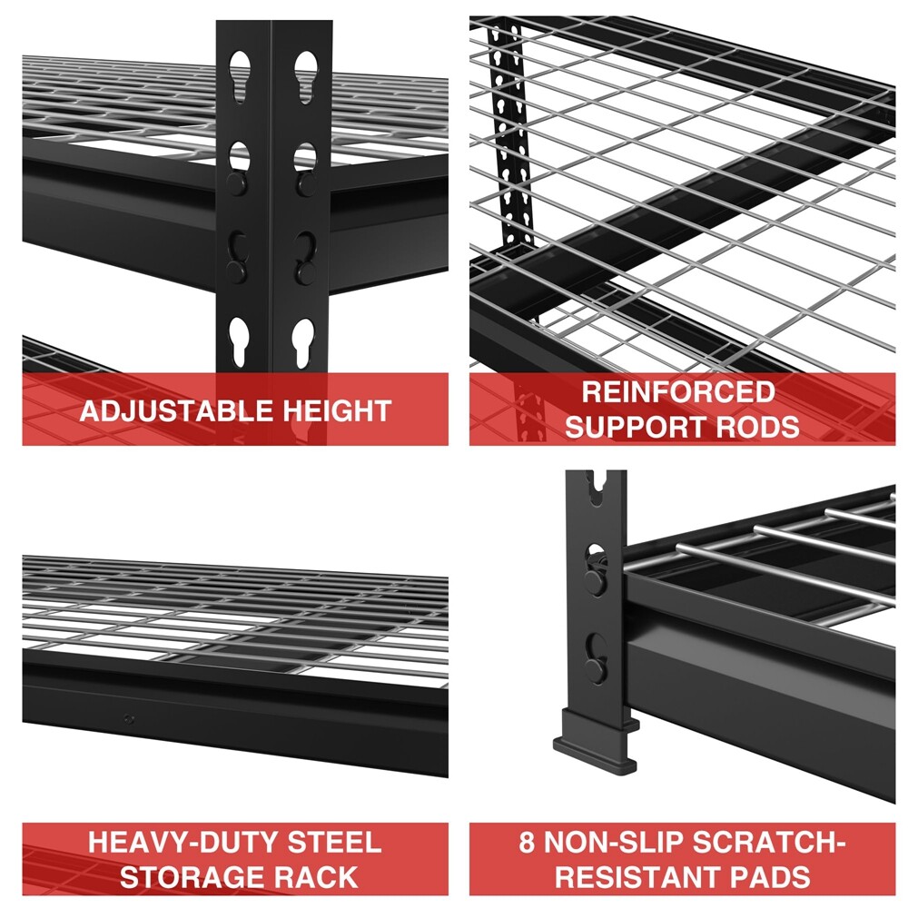 48”Wx 24”Dx72”H Heavy Duty Shelving 5Tier Storage Shelves Adjustable Metal Shelf