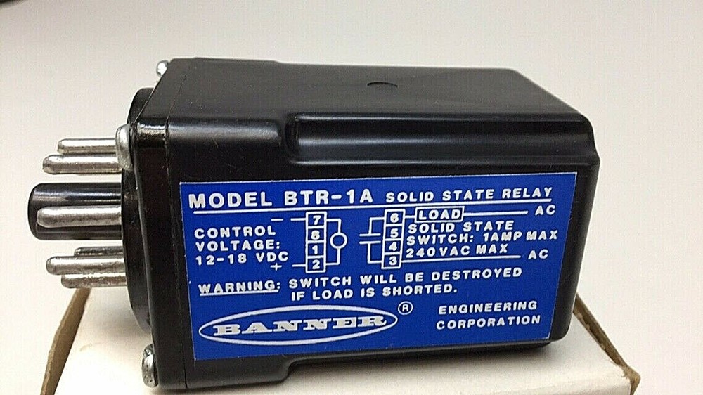 Banner BTR-1A Solid State Relay 8 Pin 12-18 VDC 240 VAC Max