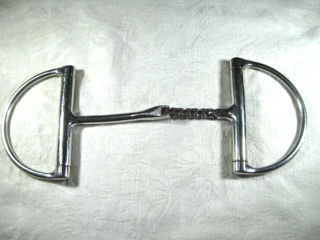 Horse Bit Dee Ring Snaffle Half Bike Chain Titanium 5.5''