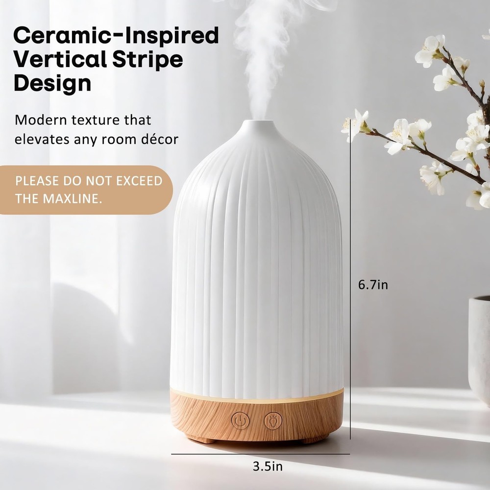 100ML Essential Oil Diffuser, Ultrasonic Cool Mist Aromatherapy Diffuser with...