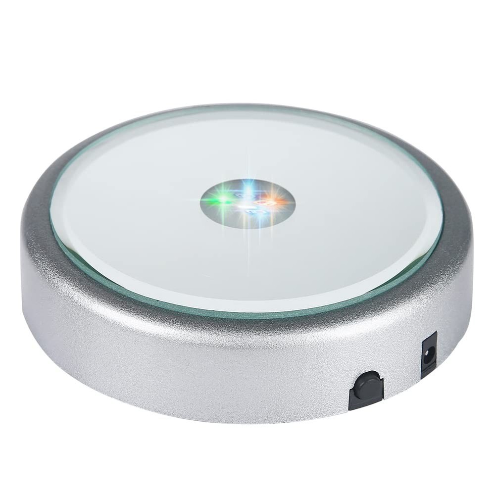 IFOLAINA LED Display Multicolor Light Base for 3D Crystal Art - Silver