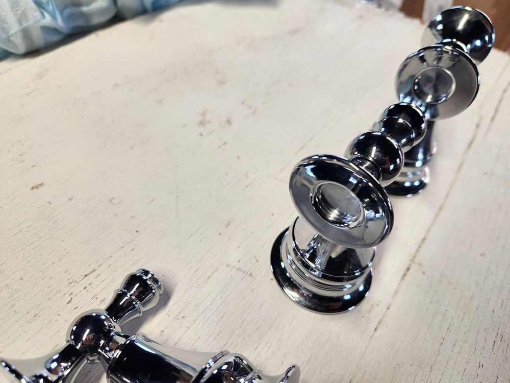 bathroom accessories 3 Polished Chrome Mounts