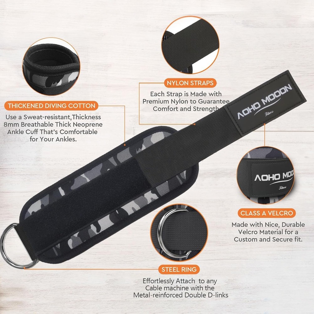 Adjustable Ankle Straps for Cable Machines - Durable and Comfortable Fit