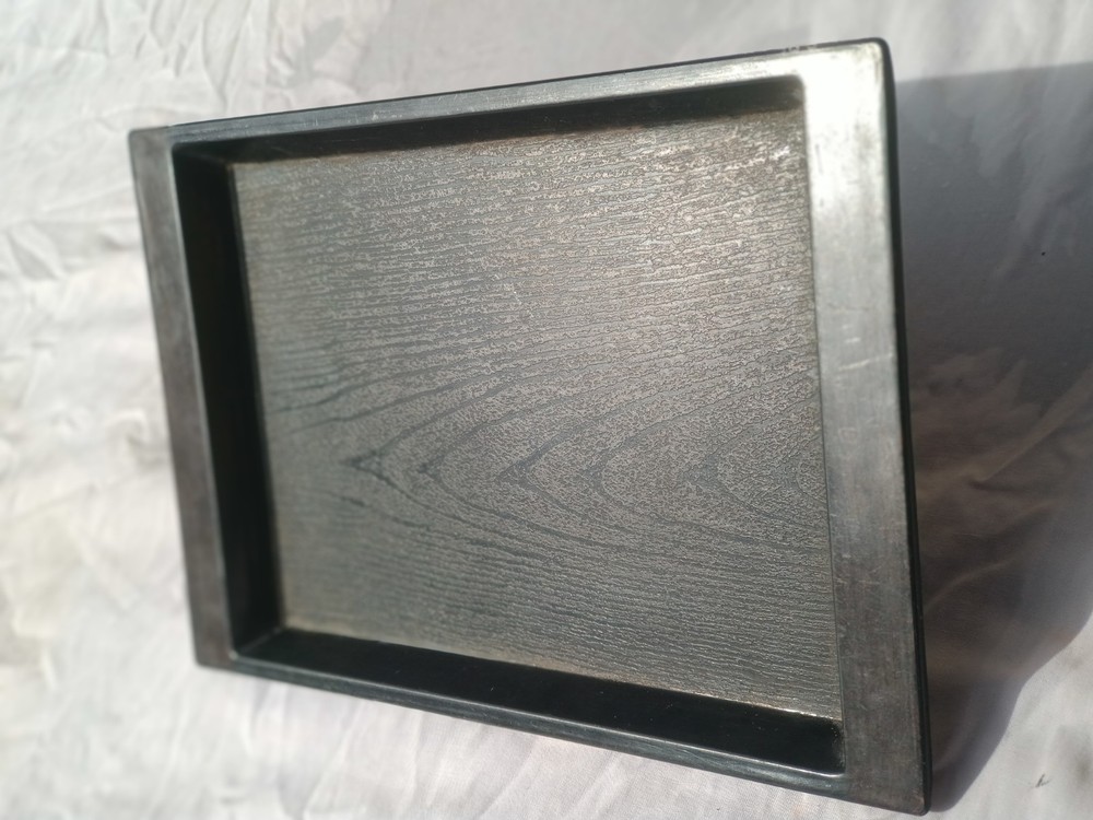 Rectangular Plastic Serving Tray – Wood Style Design – Multi Purpose